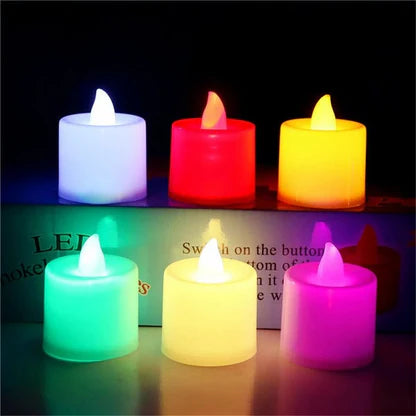 2Pcs Multicolor Glow LED Candles