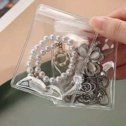 5 Pcs Clear Self Seal Pouches For Jewelry Storage