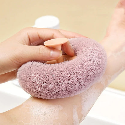 Round Soft Mesh Handheld Bath Sponge