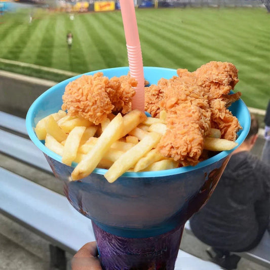 2 In 1 Snack Bowl With Straw Drink Glass