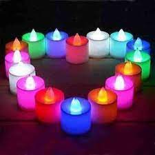 2Pcs Multicolor Glow LED Candles