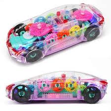 3D Lights Kids Transparent Car Toy