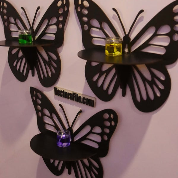 Wooden Butterfly Collectibles (3 Pieces)