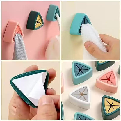 Wall-Mounted Triangular Silicone Towel Holder