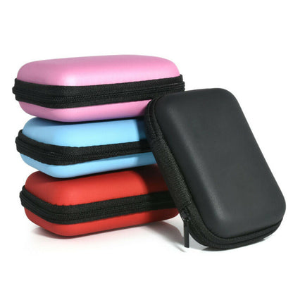 Rectangle Nylon USB Disk Earphones Storage Organizer Case