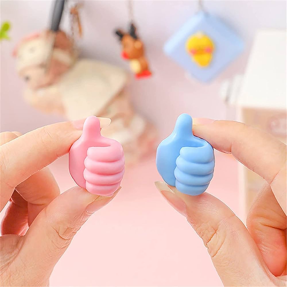(Pack of 5) Creative Silicone Thumb Up Shaped Wall Hook