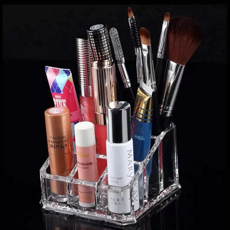 9 Grids Lipstick Acrylic Display Storage Box Transparent Makeup Organizer