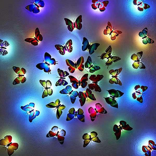 10 Pcs Cute Butterfly Night Light Decoration Led Light