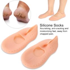 Silicon heel socks foot pads protector Pain relief ankle sock